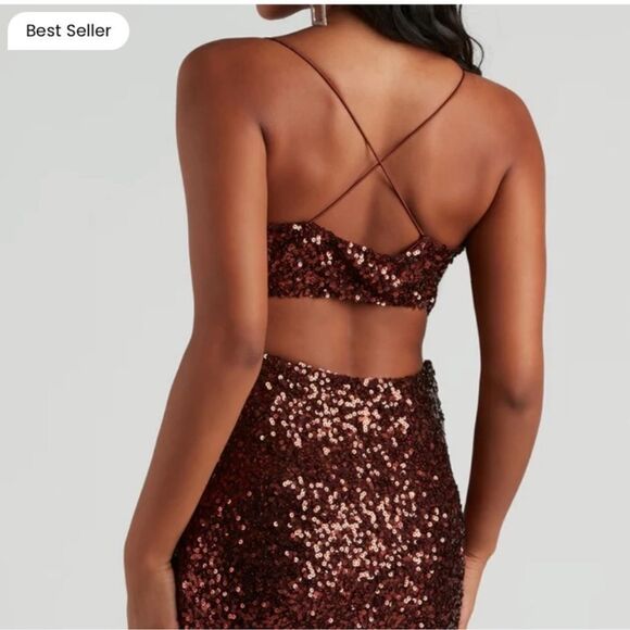 Windsor Allie Sequin Mini Dress NWT - Picture 2 of 5